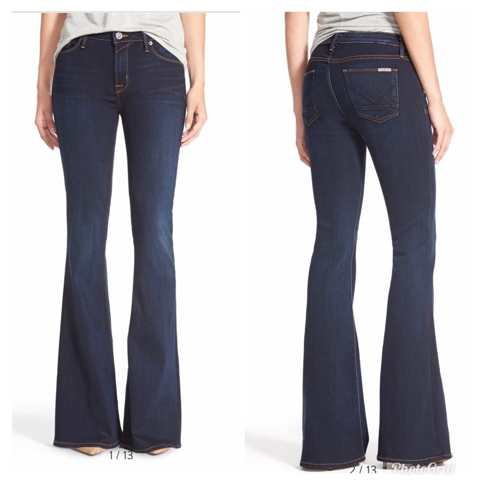 Hudson Mia 5-pocket mid-rise flare Del Mar…